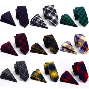 Image for RBOCOTT Cotton Necktie Handkerchief Set Mens 6cm S 
