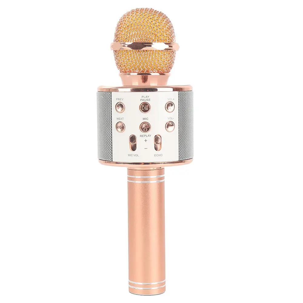 WS-858 Mic Karaoke Microphone Wireless headphone Mini Portable Bluetooth 4.1 bluetooth Speaker WS858 Outdoor KTV | Электроника