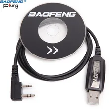 Подлинный Baofeng USB Кабель для программирования с компакт-диск с драйверами для BaoFeng UV-5R BF-888S UV-82 GT-3 иди и болтай Walkie Talkie