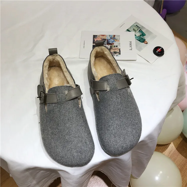 Grey Villus Careaymade Новинка г. Обувь ручной работы в японском стиле для студентов женская обувь из натуральной кожи и замши в стиле ретро mori girl - Цвет: Grey Villus