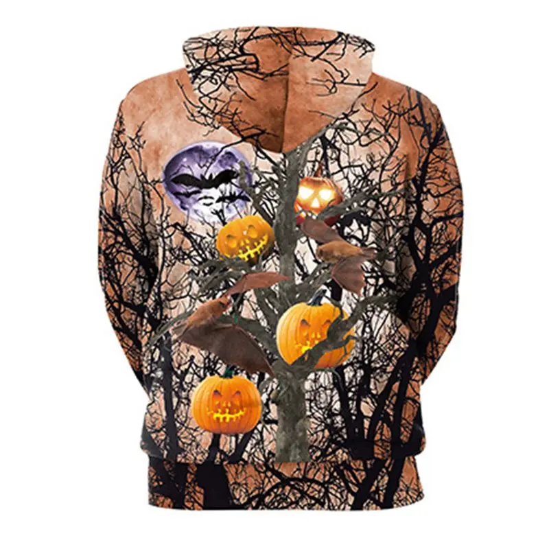 Женские толстовки в готическом стиле на Хэллоуин черные свободные с капюшоном и