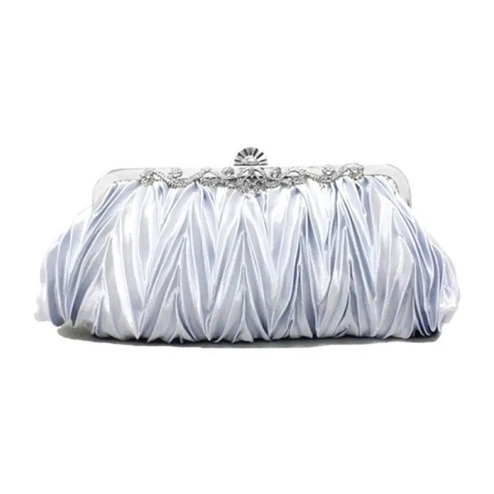Роскошные женские плиссированные клатчи с цепочкой вечерняя сумочка невесты