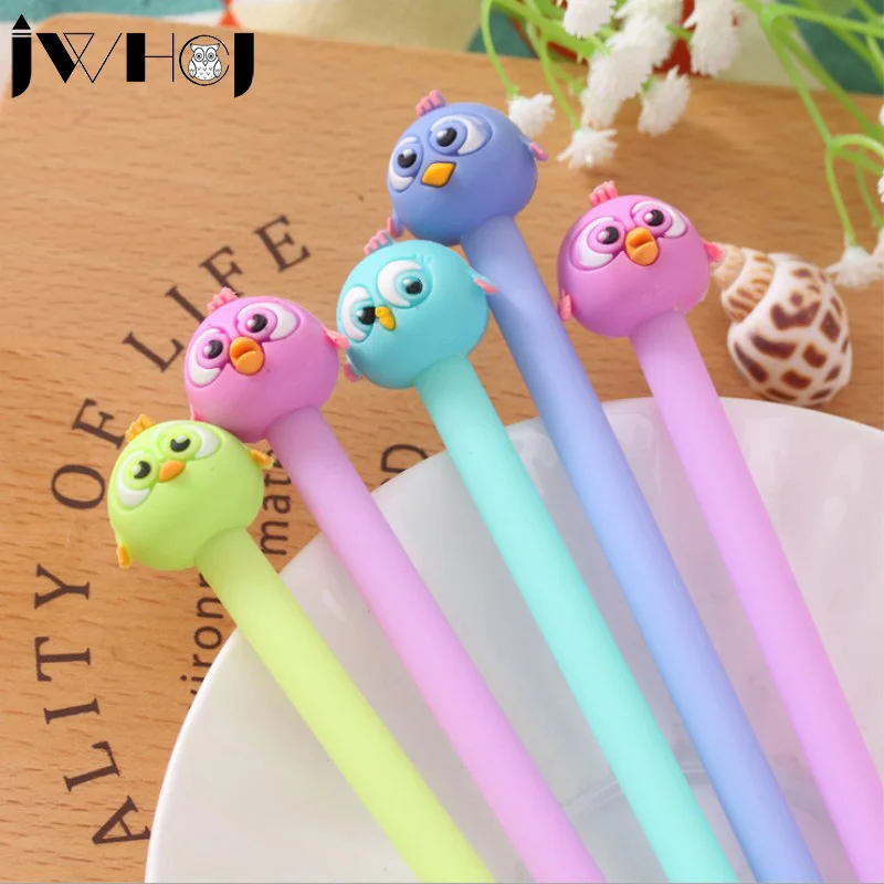 2 шт./лот гелевая ручка с выпуклым глазом и птицей ручки для письма канцелярские