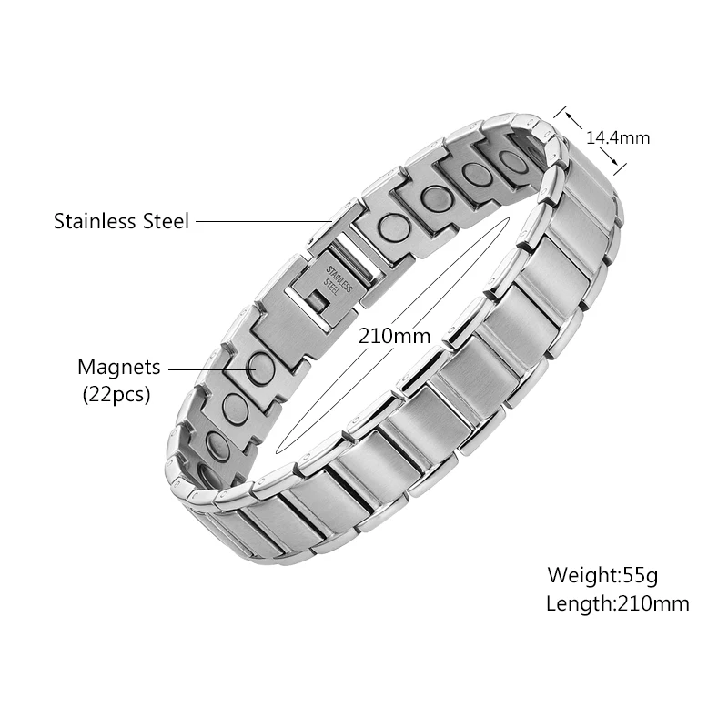 Vivari лечебные мужские браслеты для здоровья Power Energy браслет Серебристый из