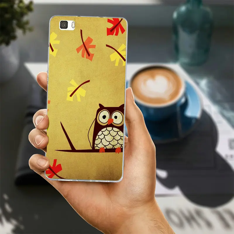 Милая сова сердца любовник Рождество для huawei P8 P9 P10 P20 Lite Коврики 10 Pro Y5 Y6 Y3 II Y7 Honor 6X9
