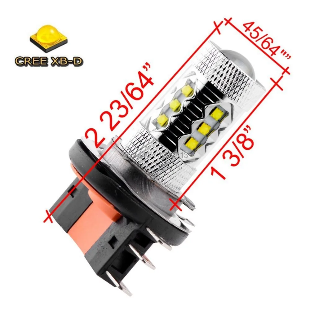 2X 80W 6000K белый H15 CREE XB D чипы светодиодный DRL Противотуманные светильник лампочка +