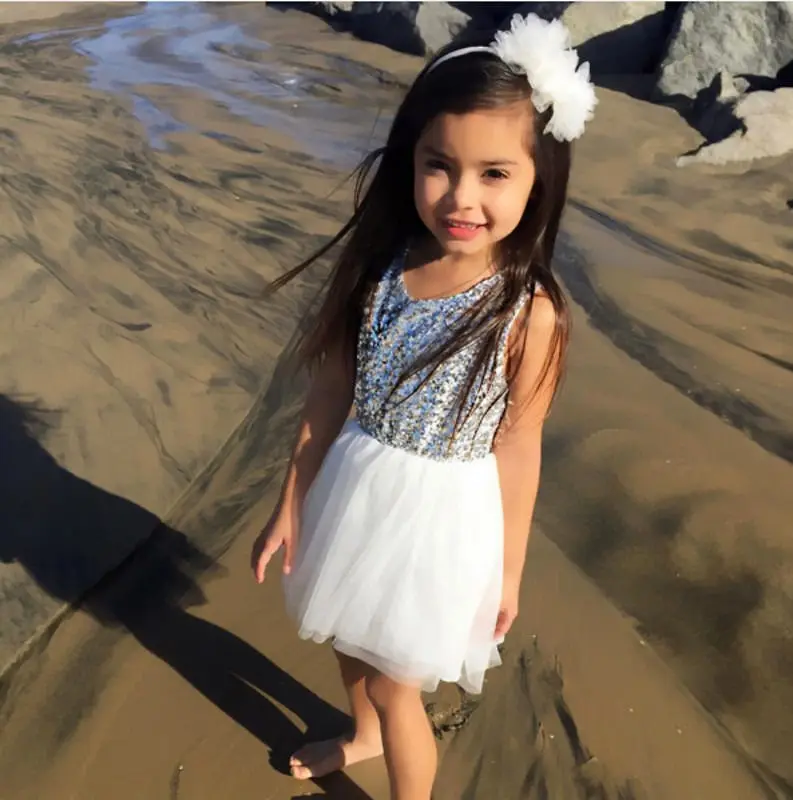 pudcoco Newest Arrivals Hot Infant Newborn Toddler Sequins Baby Girls Dress Princess Bow Backless White Tulle Party 2-7Y | Детская