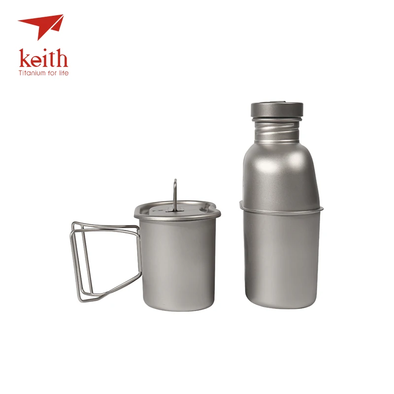 Keith titanium 1100 мл спортивный чайник и 700 мл титановый Ланч-бокс для кемпинга армейские Бутылки Для Воды Плита Сверхлегкий Ti3060