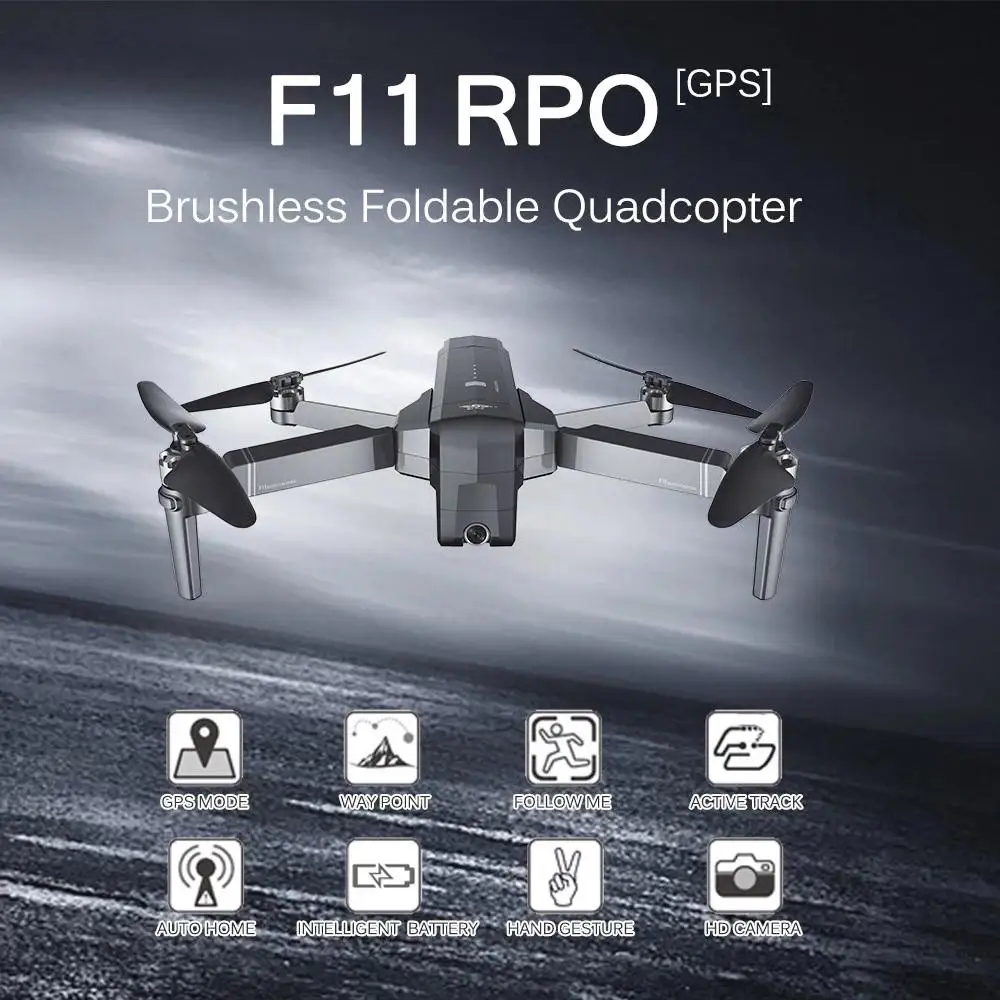 Бесщеточный Радиоуправляемый Дрон rccity SJ RC F11 PRO Wi-Fi FPV GPS камера 2K с сумкой для