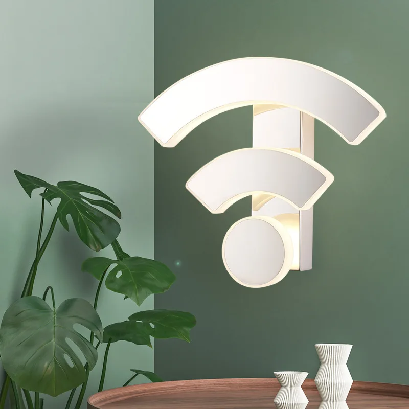 

Simple Creative Acrylic Wall Lamp Led Modern White Bedroom Bedside Modern Wall Light Luminarias De Interior Lighting