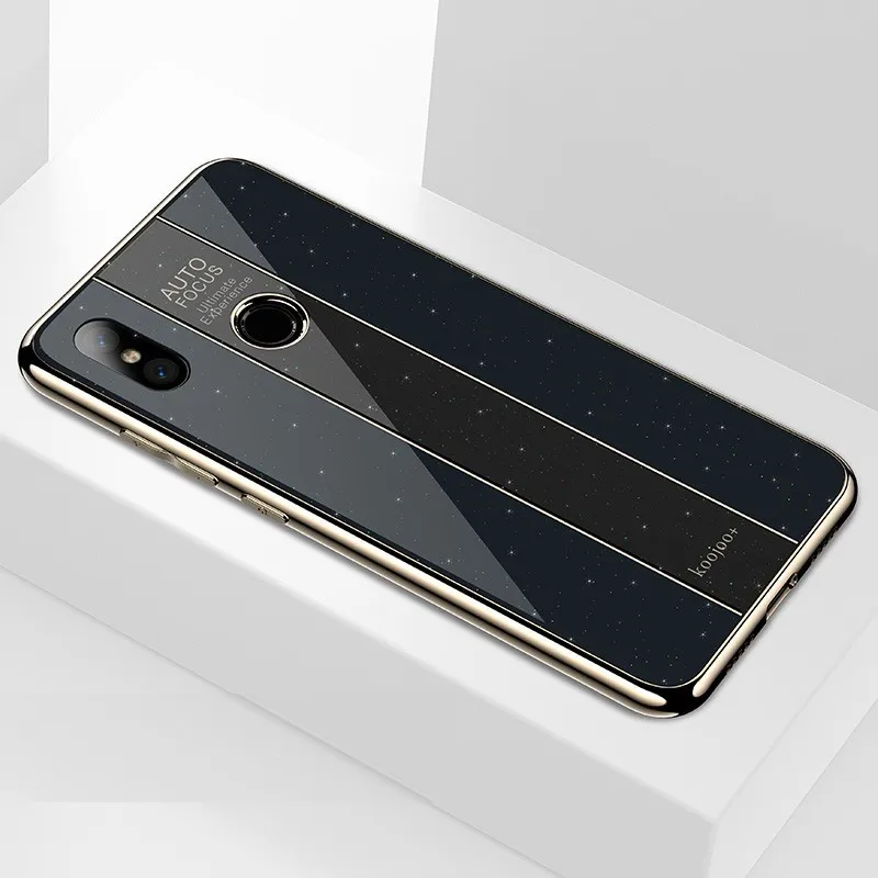 Black Чехол для Xiao mi Red mi Note 5, 6, 7 Pro, стеклянный чехол, ударопрочный, с мягкой рамкой, задняя крышка для Xiaomi mi, 8, 9, 6x, Se, Lite, чехол для телефона - Цвет: Black