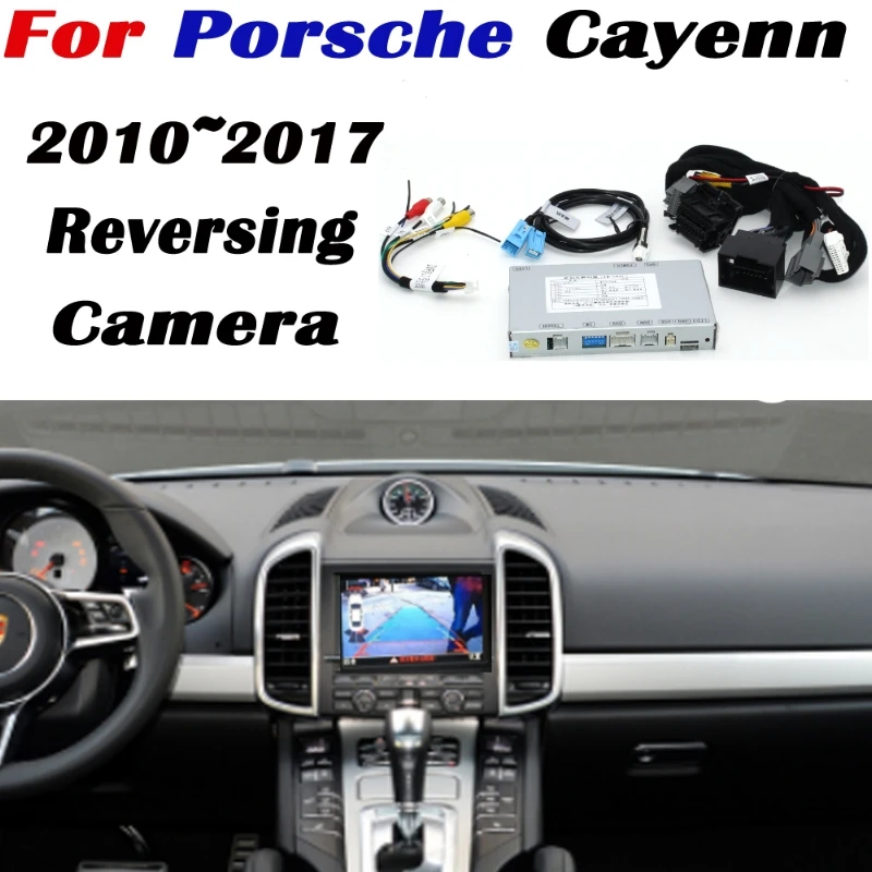 Камера заднего вида для Porsche Cayenn 2010~ подключения оригинального экрана дисплей парковки камера заднего вида MMI декодер