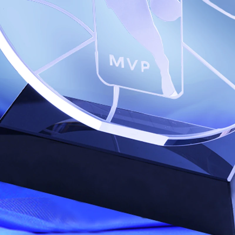 CTGF0091 новая круглая форма MVP хрустальный трофей национальные баскетбольные игры Чемпион Стеклянная награда Кубок лучший игрок награда