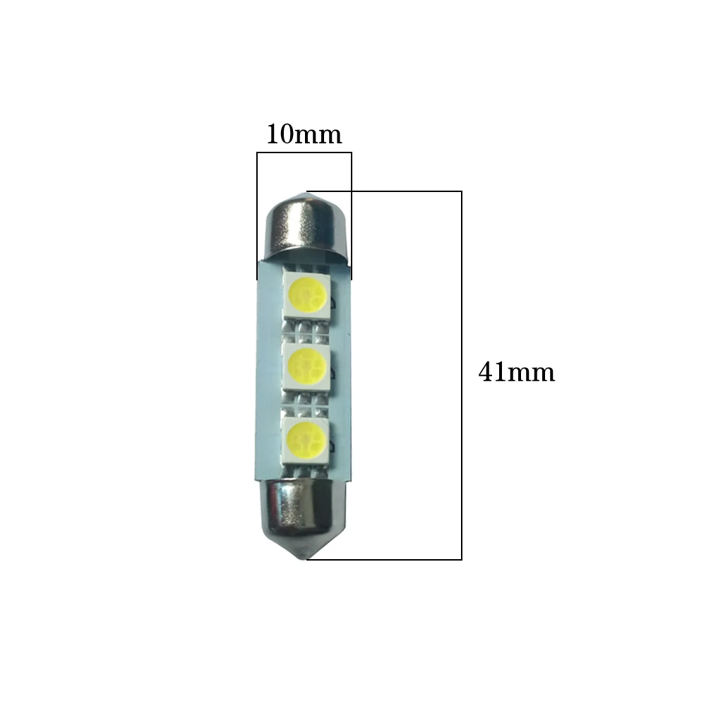 Viewi 10 шт. автомобильный фестонный Lights canbus Dc 12 В Стайлинг 1 Вт smd5050 3 светодиода 36 мм 39