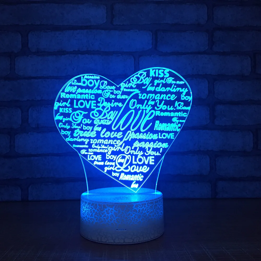 LoveCreative подарки 3d настольная лампа романтическая спальня декоративные