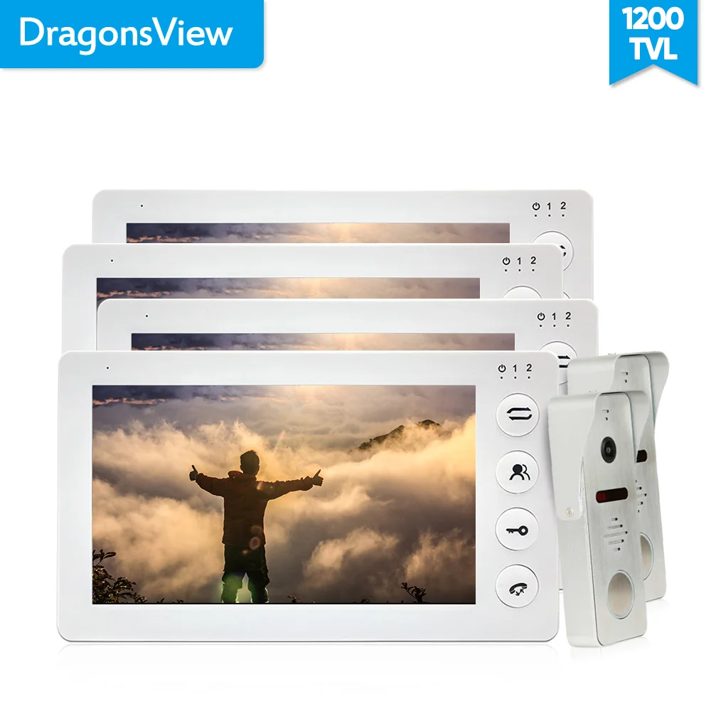 Dragonsview широкоугольный видео домофон дверной Звонок камера рекордер HD 1200TVL 7