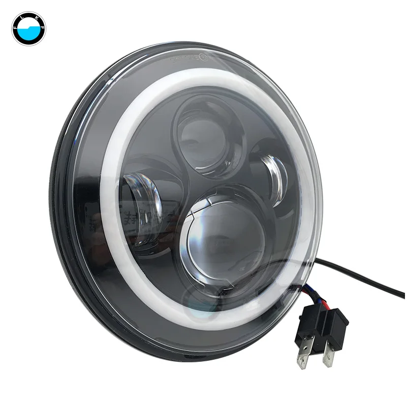 7 &quotкруглые умные часы Bluetooth RGB H4 Hi/ближнего и дальнего света фары Halo Кольцо DRL для