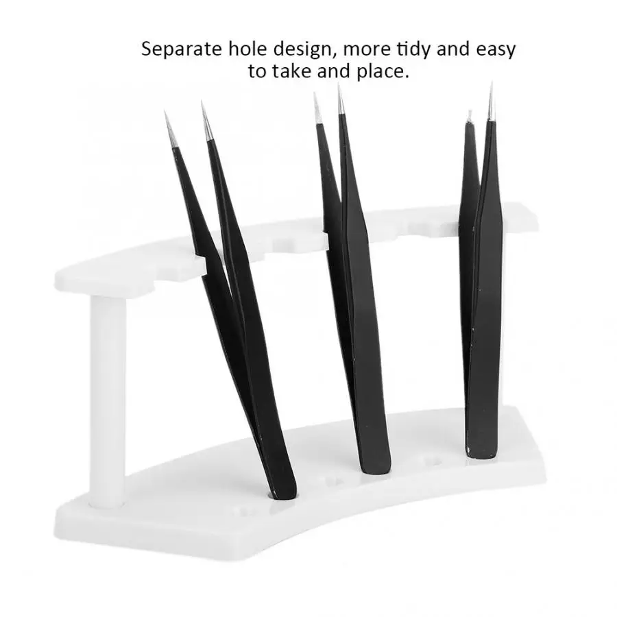 Пластиковый пинцет подставка 6 шт. для макияжа инструмент бровей полка