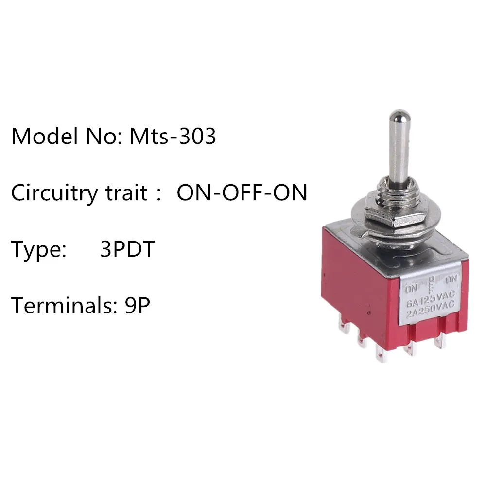 1 шт. миниатюрный тумблер красный Mts-102 MTS-101 MTS-202 MTS-303 MTS-402 250V 2A 125V 5A