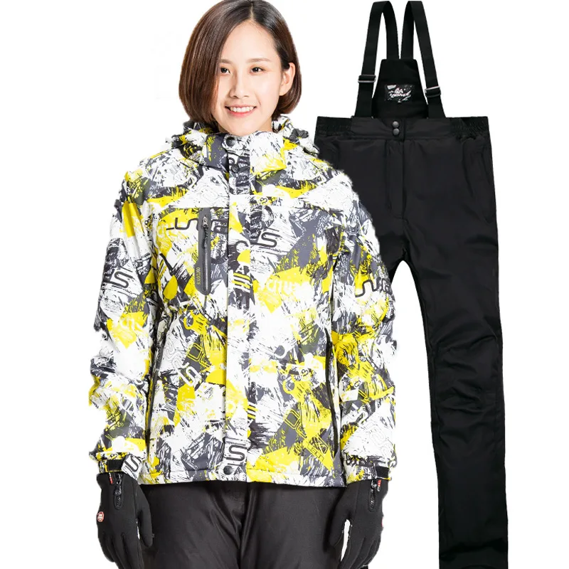 Лыжный костюм для пары Зимний новый открытый ветрозащитный водонепроницаемый