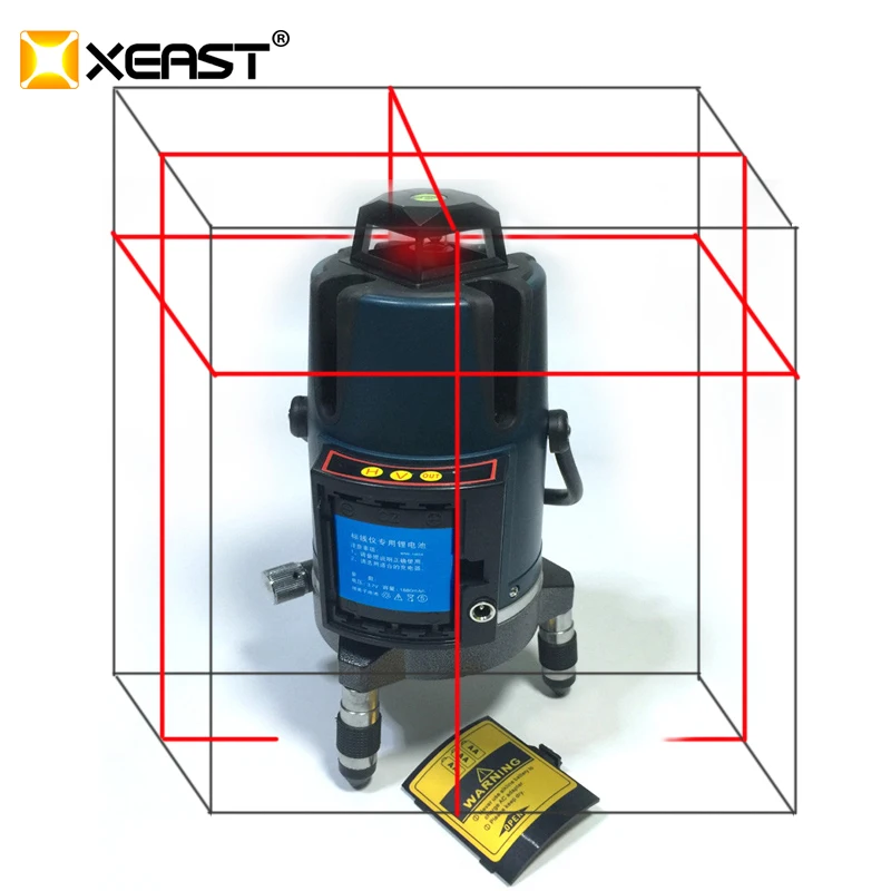 Новый красный лазерный 3D уровень XEAST 8 линий самонивелирующийся измеритель