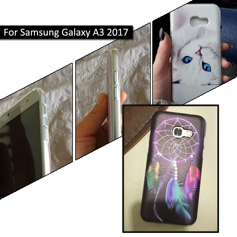 Чехол из ТПУ для Samsung Galaxy A5 2017 Мягкая силиконовая задняя крышка A3 чехлы телефонов