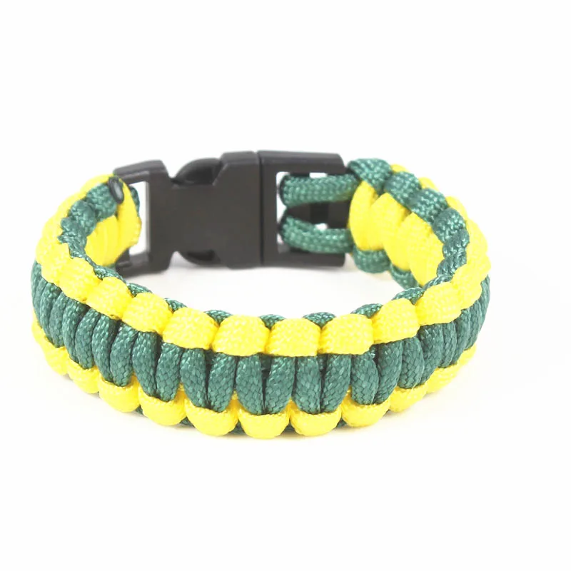 

Hand Weave Green And White Paracord Bracelet Charm Bracelet Outdoors Survival Bracelet Custom Paracord Bracelet 6pcs/lot