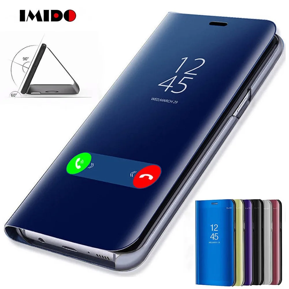 IMIDO Clear View Smart Mirror Phone Case For Xiaomi 8 8SE MAX3 POCOPhone F1 6X 5X 6 Redmi note5 6A S2 Note4X 5 Plus Coque | Мобильные