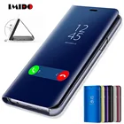 IMIDO прозрачный зеркальный чехол для телефона Xiaomi 8 8SE MAX3 POCOPhone F1 6X 5X 6 для Redmi note5 6 6A S2 Note4X 5 Plus Coque