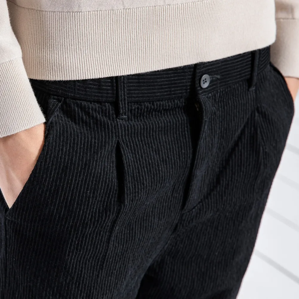 SIMWOOD 2019 Новый повседневные штаны для мужчин s Slim Fit модная уличная высокое