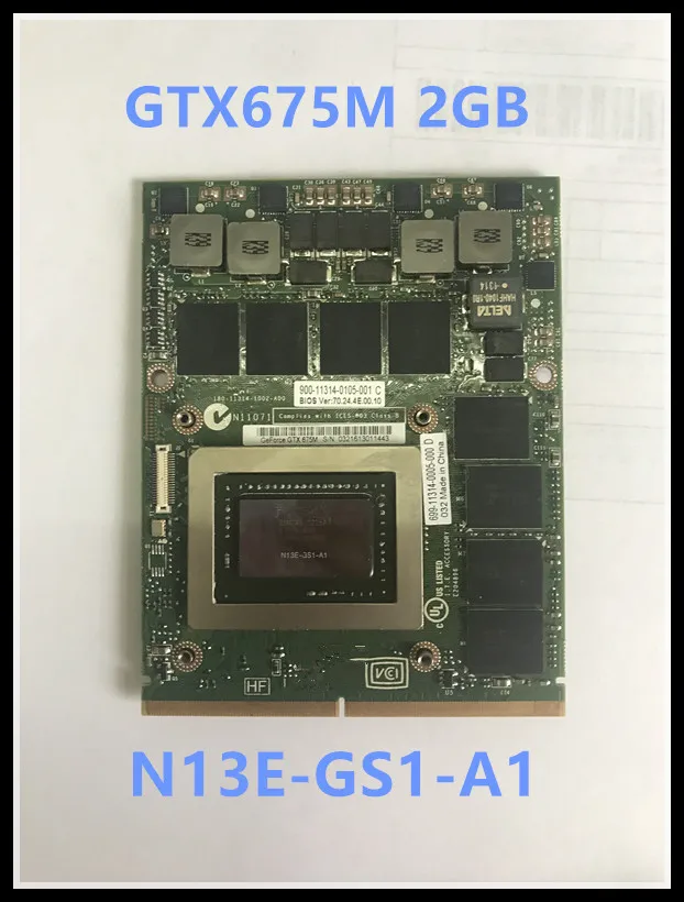 Оригинальная GTX675M GTX 675M 2G Фотографическая карта для DELL M17X M18X M15X видеокарта
