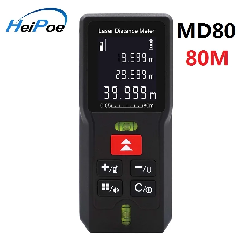 

Heipoe 80M Rangefinder measure Area, Volume, Pythagorean theorem Portable Digital Laser Distance Meter