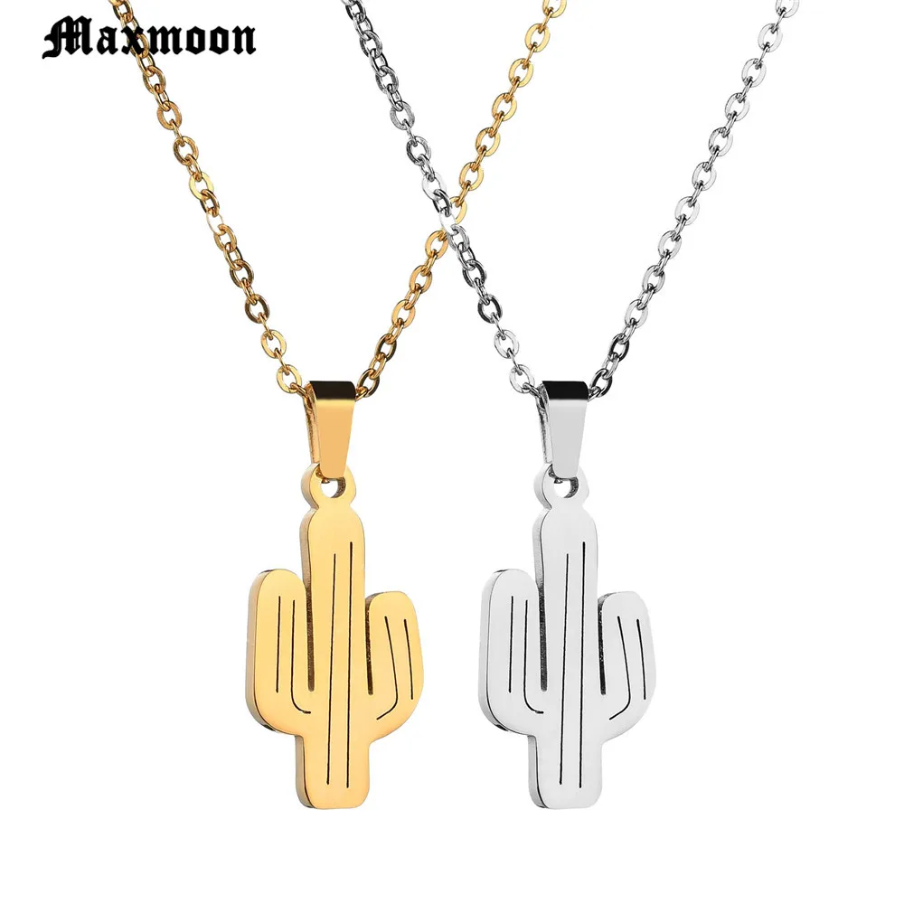 Maxmoon Прямая поставка кактус ожерелье с подвеской простое стиль растение кактусы