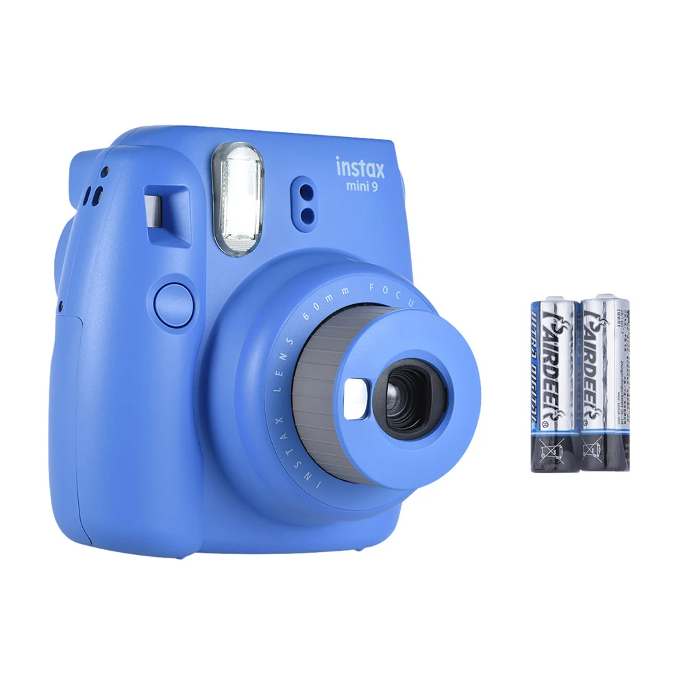 Fujifilm Instax Mini 9 пленочная камера фото мгновенная камера всплывающая линза автоматический замер мини-камера с зеркалом для селфи 2 шт. батареи