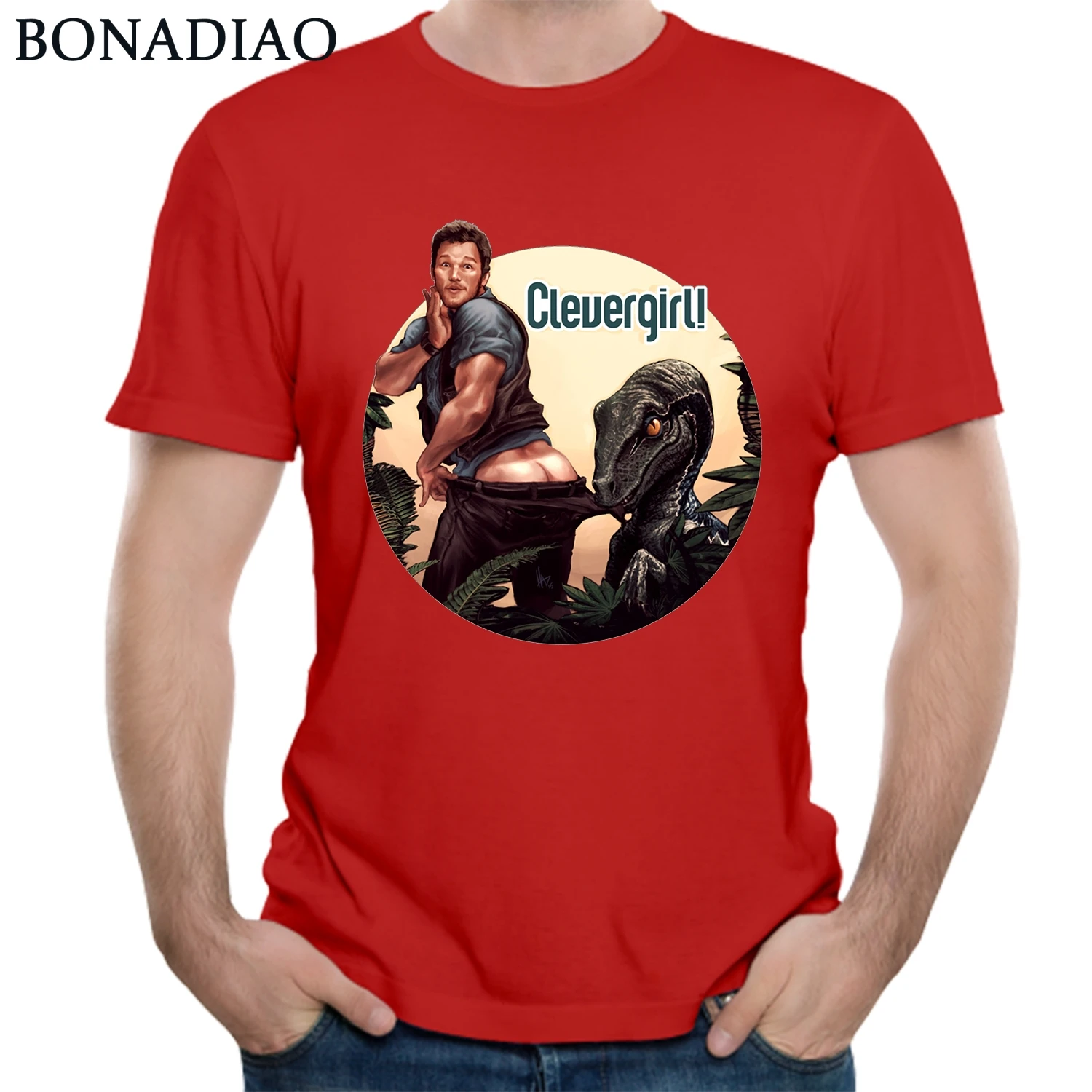 Funny Jurassic Park T Shirt Man's Novelty World Dinosaur Homme Tee Casual Camiseta Big Size | Мужская одежда