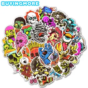 50 шт., ужасающая наклейка, игрушки, граффити, темный скелет, забавная классная наклейка, наклейка, наклейки для ноутбука, гитары, скейтборда, багажа, телефона, холодильника