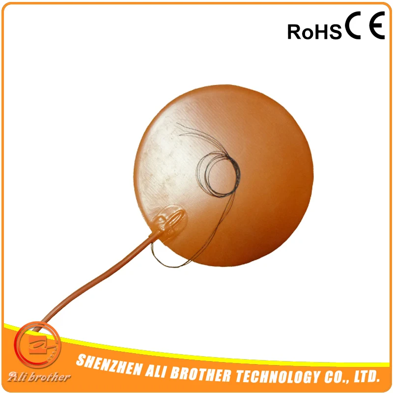 Круглый 200mm 24v 300w кремния подогреватель для кровати с клейкой лентой 3M и 100 к