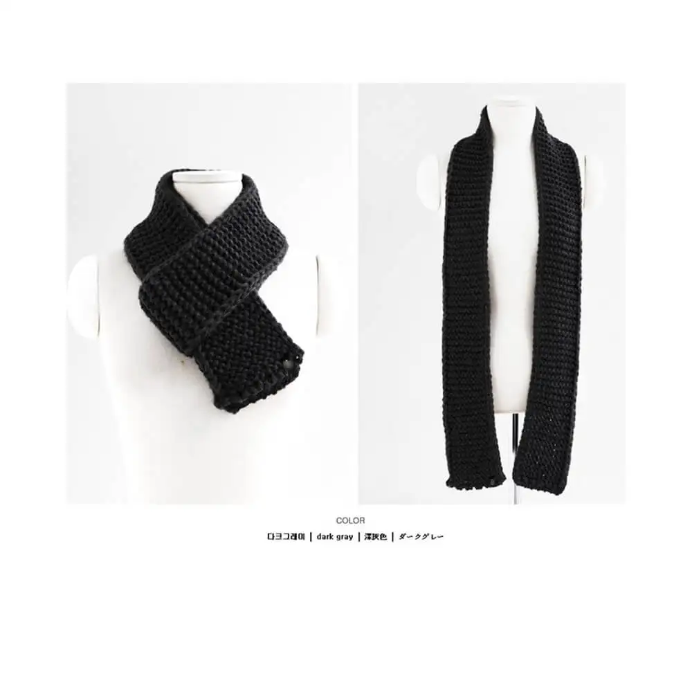 2017 Корейский шерсти вязать шарф мужчин и женщин осенью зимой сплошной цвет диких