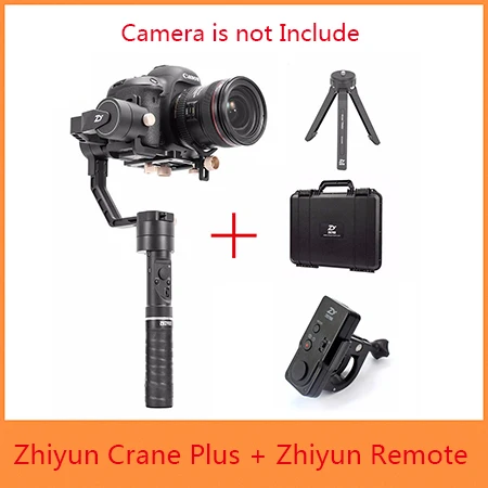 Zhiyun Crane Plus 3-осевая 3-осевой Карманный стабилизатор для всех моделей DSLR беззеркальных Canon 5D2/5D3/5D4 компактная цифровая однообъективная зеркальная Камера - Цвет: zhiyun plus w Remote