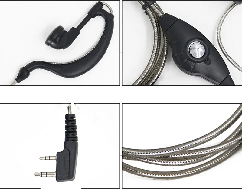 5 шт 2PIN алюминиевая фольга наушники для Kenwood TK3107 TK3207 радио Baofeng CB UV 5R GT PUXING