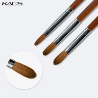 kads new kolinsky sable acrylic nail art brush uv gel polish diy painting drawing carving red wood pen manicure tools no 6810