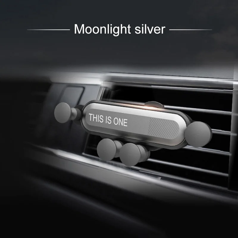 Silver Автомобильный держатель для телефона Air Vent крепление Клип подставка для мобильного телефона Gravity авто-Grip держатель кронштейн для IPhone X XS samsung автомобильные аксессуары - Цвет: Silver
