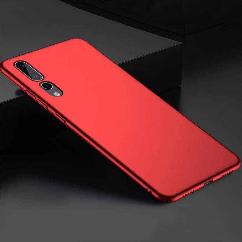 Red Роскошный Матовый Противоскользящий чехол для телефона huawei P20 Lite P20 Pro, жесткая пластиковая задняя крышка из поликарбоната для Huawai mate 20 10 Lite P30 Pro Capa - Цвет: Red