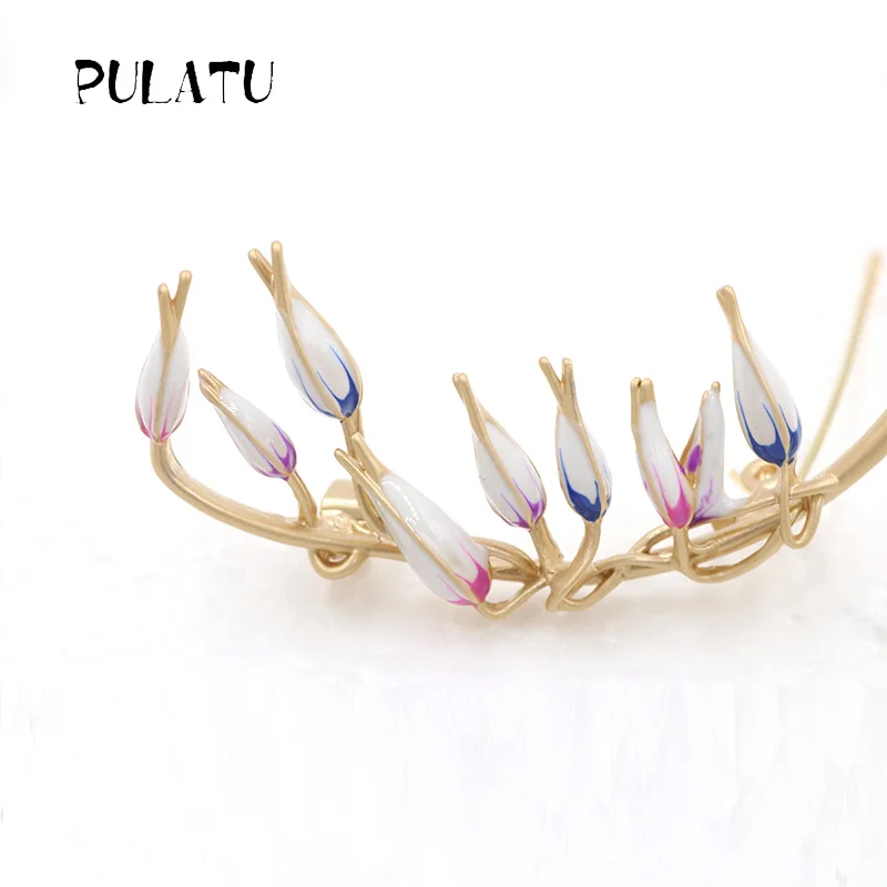 Pulatu, цветочные броши для женщин, Convallaria Majalis, Линн, цинковый сплав, трендовая Женская мода, брошь на булавке, 61,5*29 мм, брошь, подарки