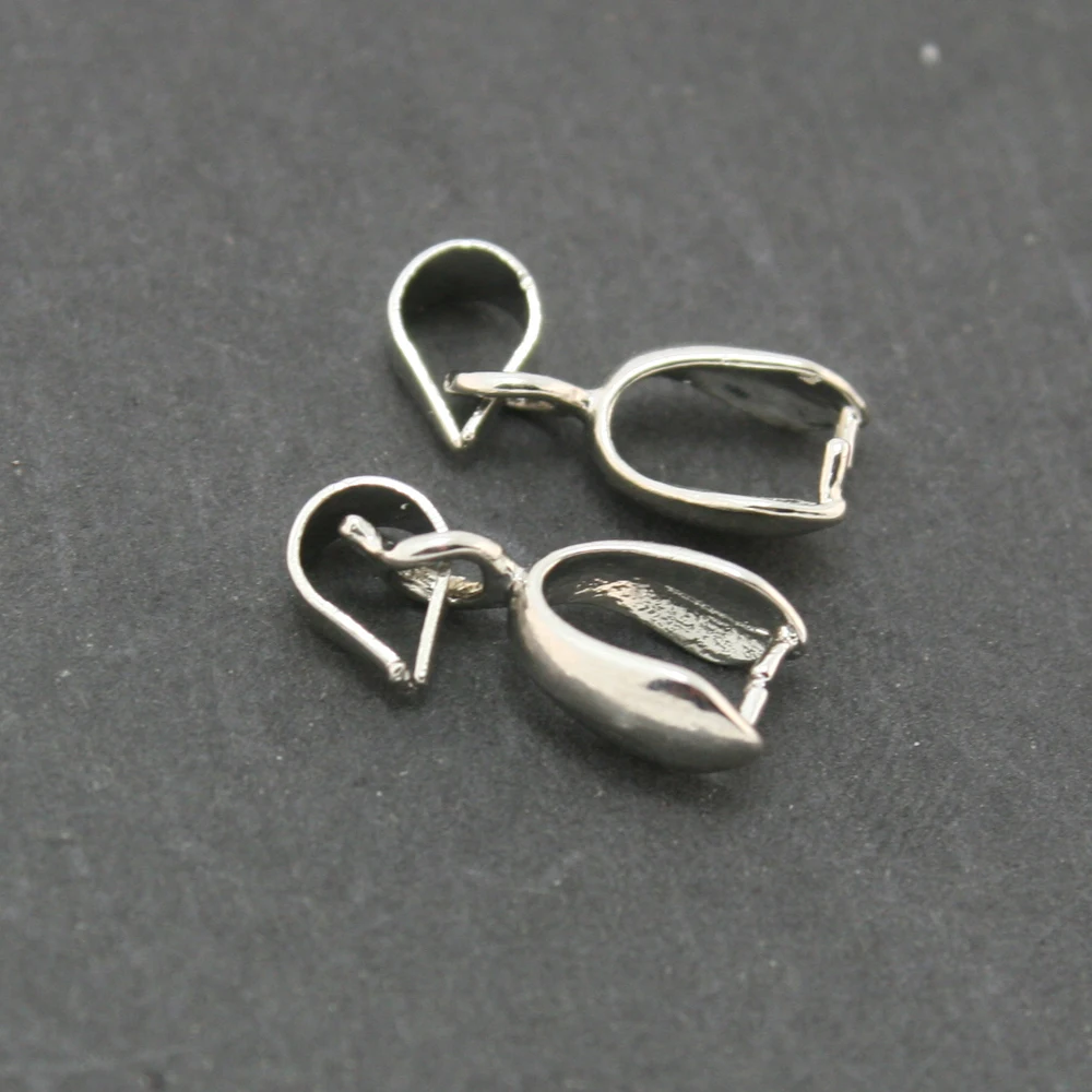 Высокое качество 12 шт./лот с родиевым покрытием застежка-крючок фурнитура для