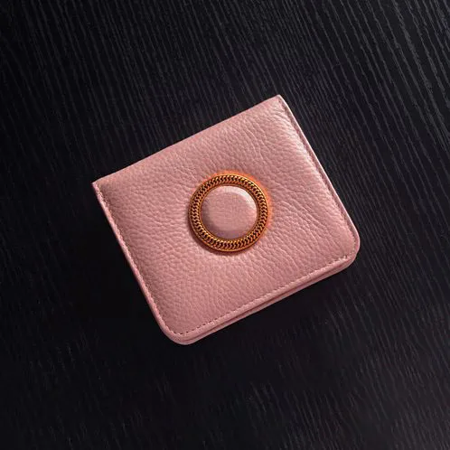 Pink WOONAM для женщин креативный кошелек натуральной телячьей кожи камера вдохновил короткий кошелек WB758 - Цвет: Pink