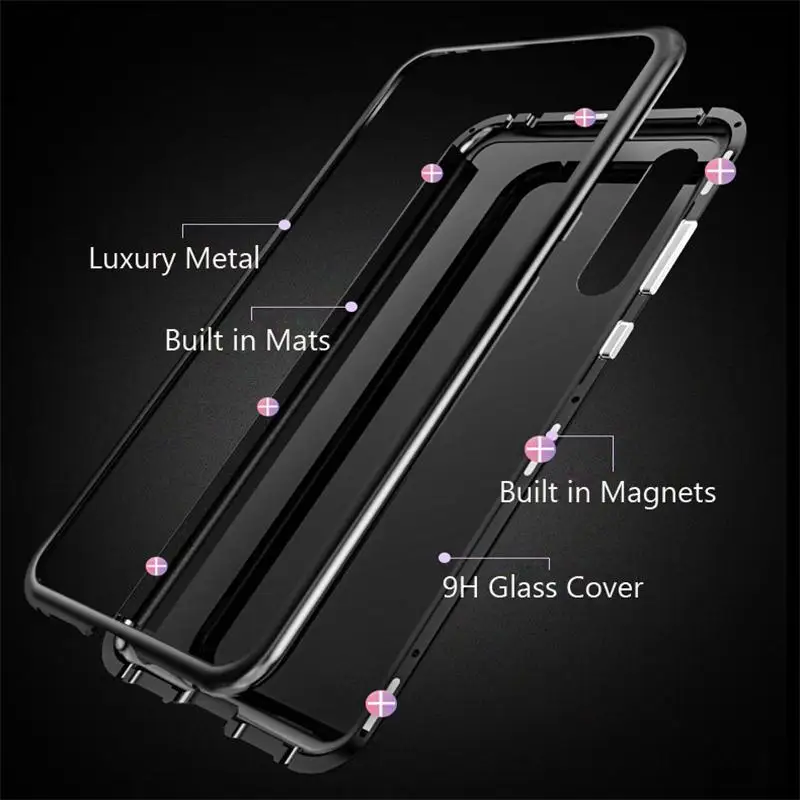 Магнитный адсорбционный чехол для huawei P30 P20 Lite Mate10 магнитный металлический