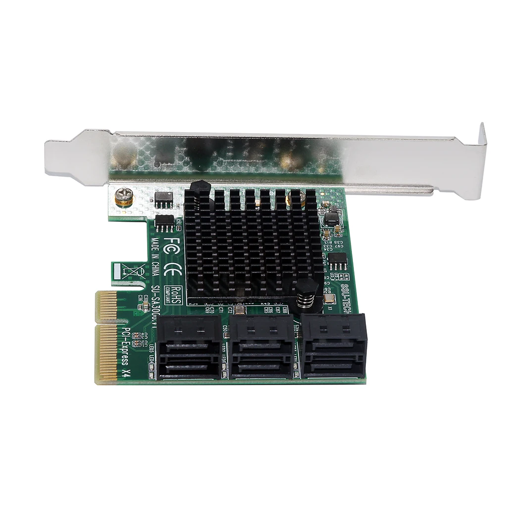 Добавить на карты PCI Express/PCI-E/PCIE SATA 3 контроллер/адаптер SATA3 PCI-E PCIE к SATA карта расширения 6 портов SATA 3,0 6 ГБ