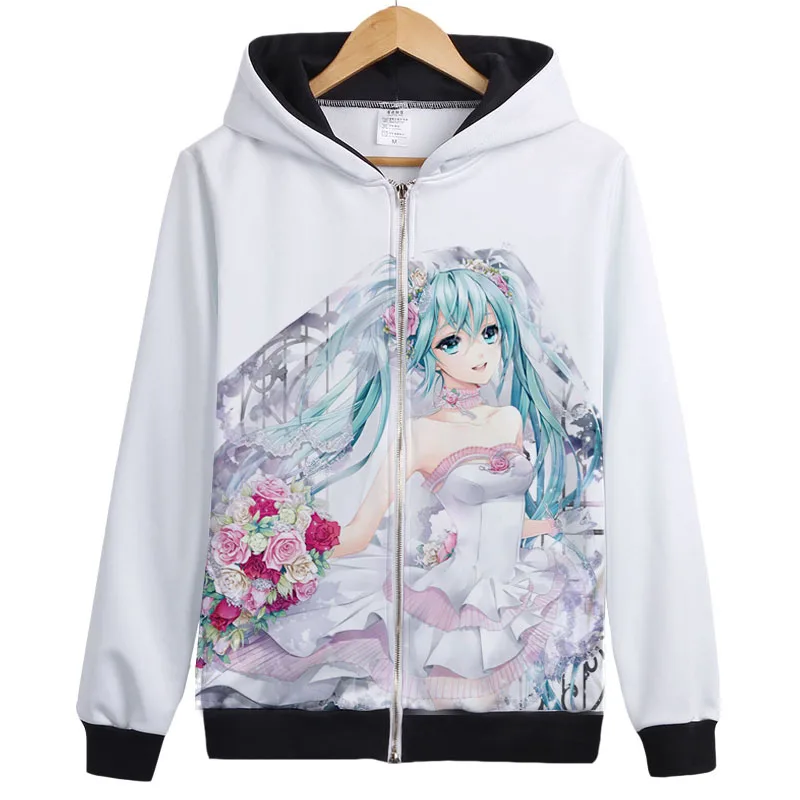 Vocaloid Матрешка Хацунэ Мику кагамин Лен Рин ГУМИ косплей костюм Топ Пальто Куртка с капюшоном толстовки унисекс худи в стиле аниме - Цвет: 17