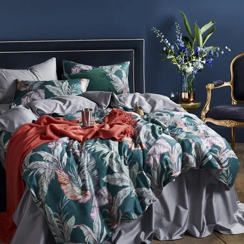 bedding set 13 Винтажный цветочный набор пододеяльников для пуховых одеял с птицами, много цветов, шелковистый Комплект постельного белья из египетского хлопка, простыня, подушка, shams queen King size - Цвет: bedding set 13